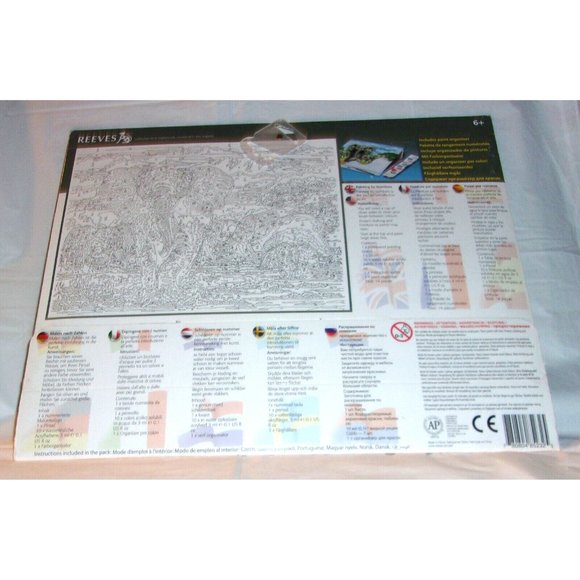 Elephants The Charge Painting by Number Kit by Reeves NEW Made in England - Picture 2 of 2